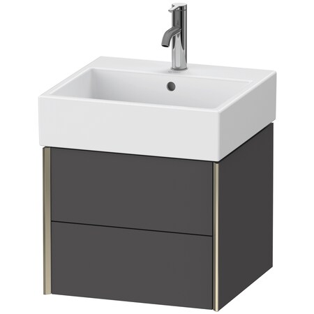 Duravit Xviu Wall-Mounted Vanity Unit Graphite Matt XV43330B149
